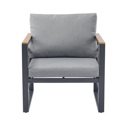 Natural Grey Outdoor Sofa Set - 4 Piece Patio Furniture