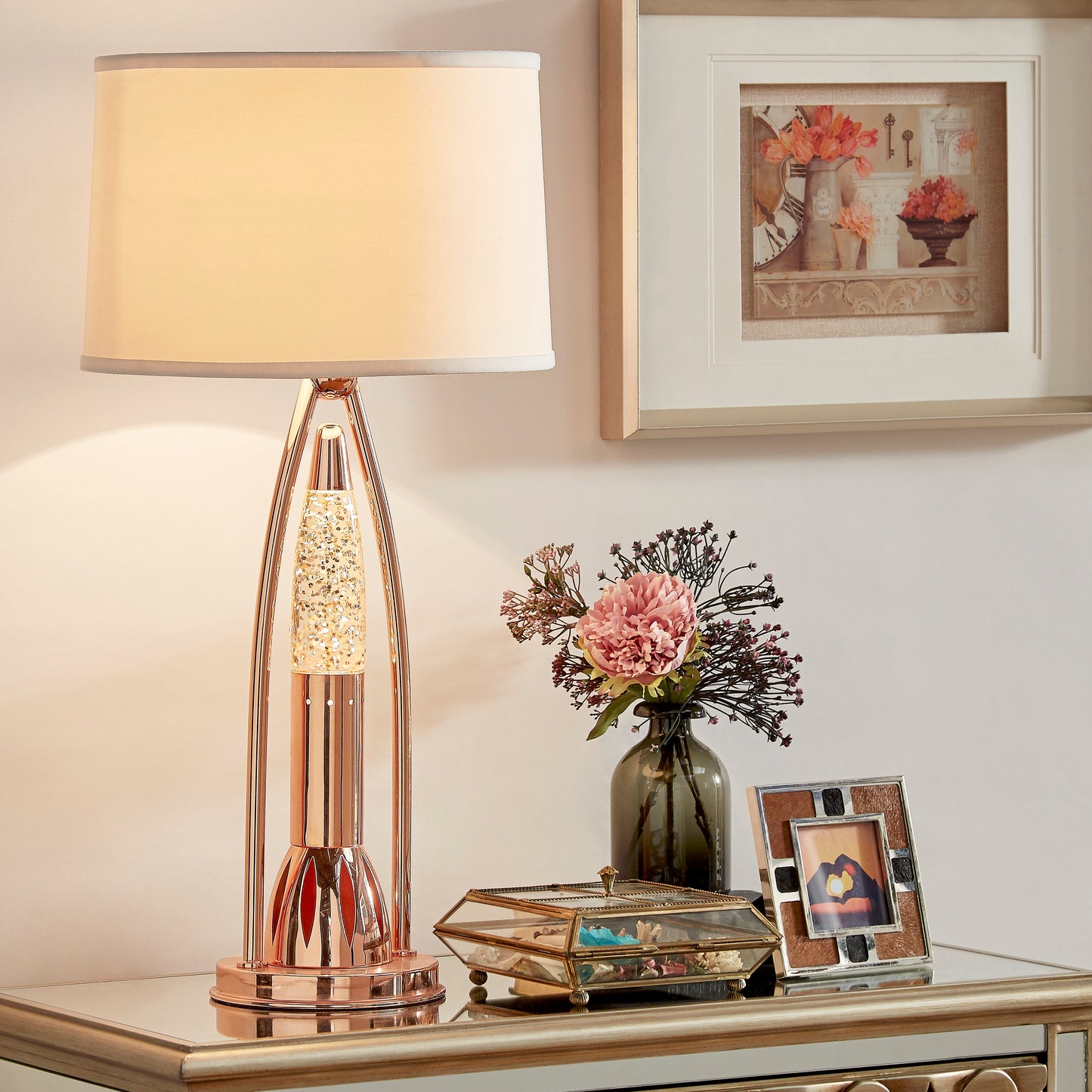 Copper Table Lamp Set Modern Luxury Bedroom Lighting