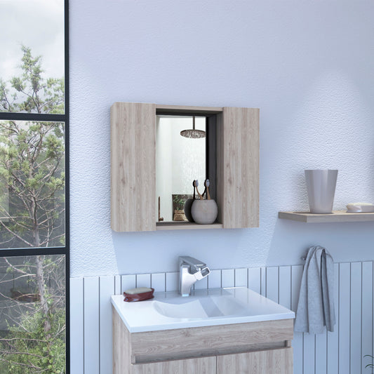 Ellegrini 1-Drawer Medicine Cabinet Light Grey