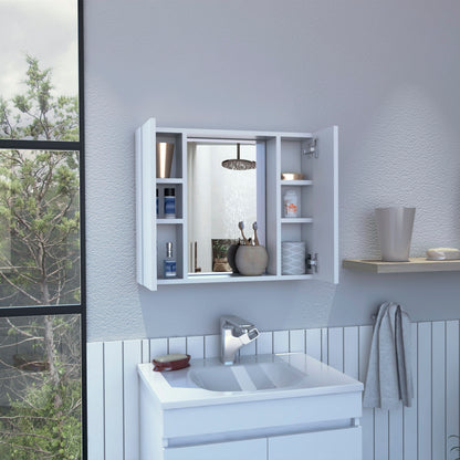 Ellegrini White Medicine Cabinet - 1 Drawer Storage