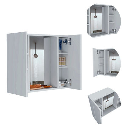 Ellegrini White Medicine Cabinet - 1 Drawer Storage