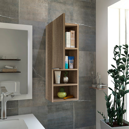 Light Oak Bathroom Medicine Cabinet with Shelves