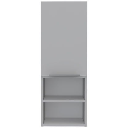 White Particle Board Medicine Cabinet with Shelves for Bathroom