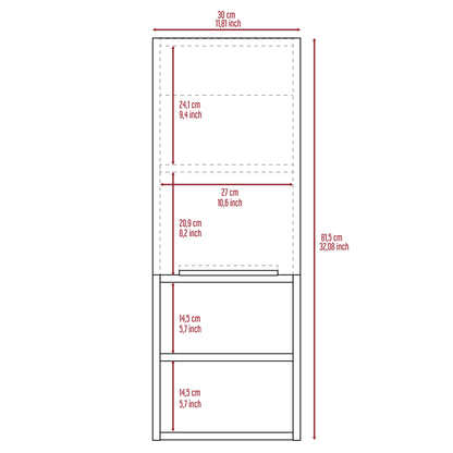White Particle Board Medicine Cabinet with Shelves for Bathroom