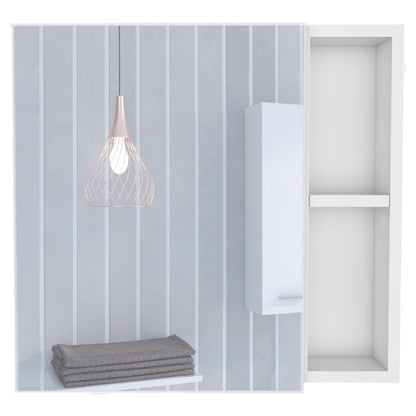 Myrick 2-Shelf Medicine Cabinet with Mirror - White