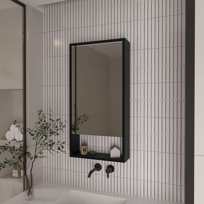 Rectangle Medicine Cabinet with Mirror Wenge