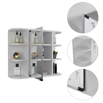 White Particle Board Bathroom Storage Cabinet for Vanity Upgrade