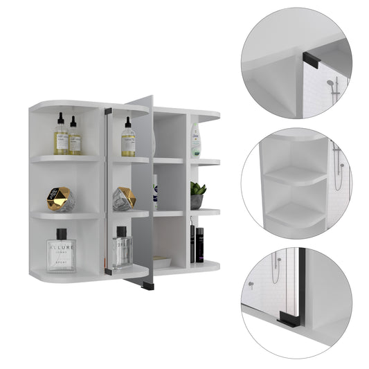 White Particle Board Bathroom Storage Cabinet for Vanity Upgrade