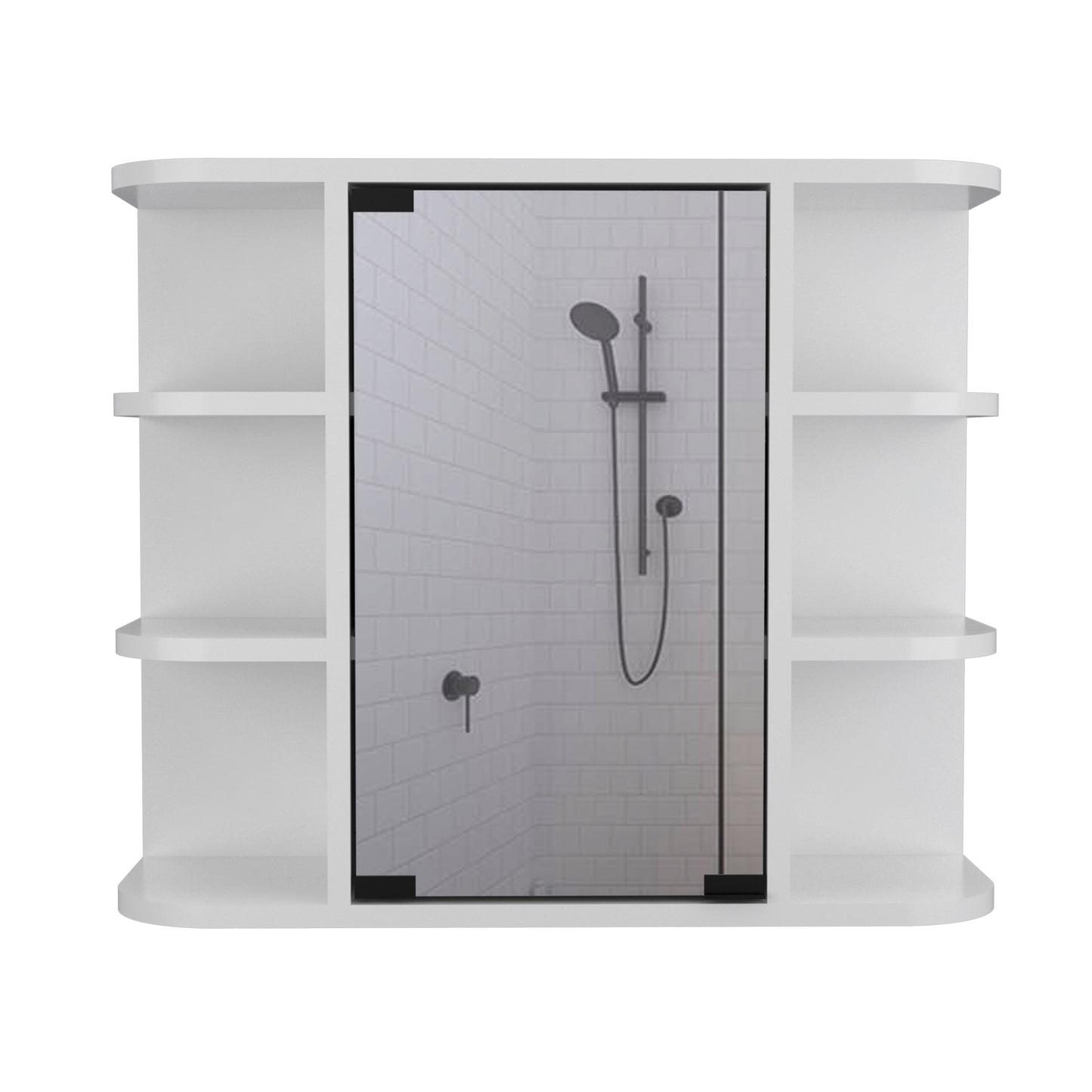 White Particle Board Bathroom Storage Cabinet for Vanity Upgrade