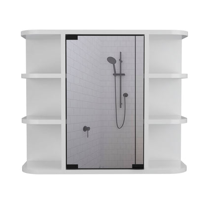 White Particle Board Bathroom Storage Cabinet for Vanity Upgrade