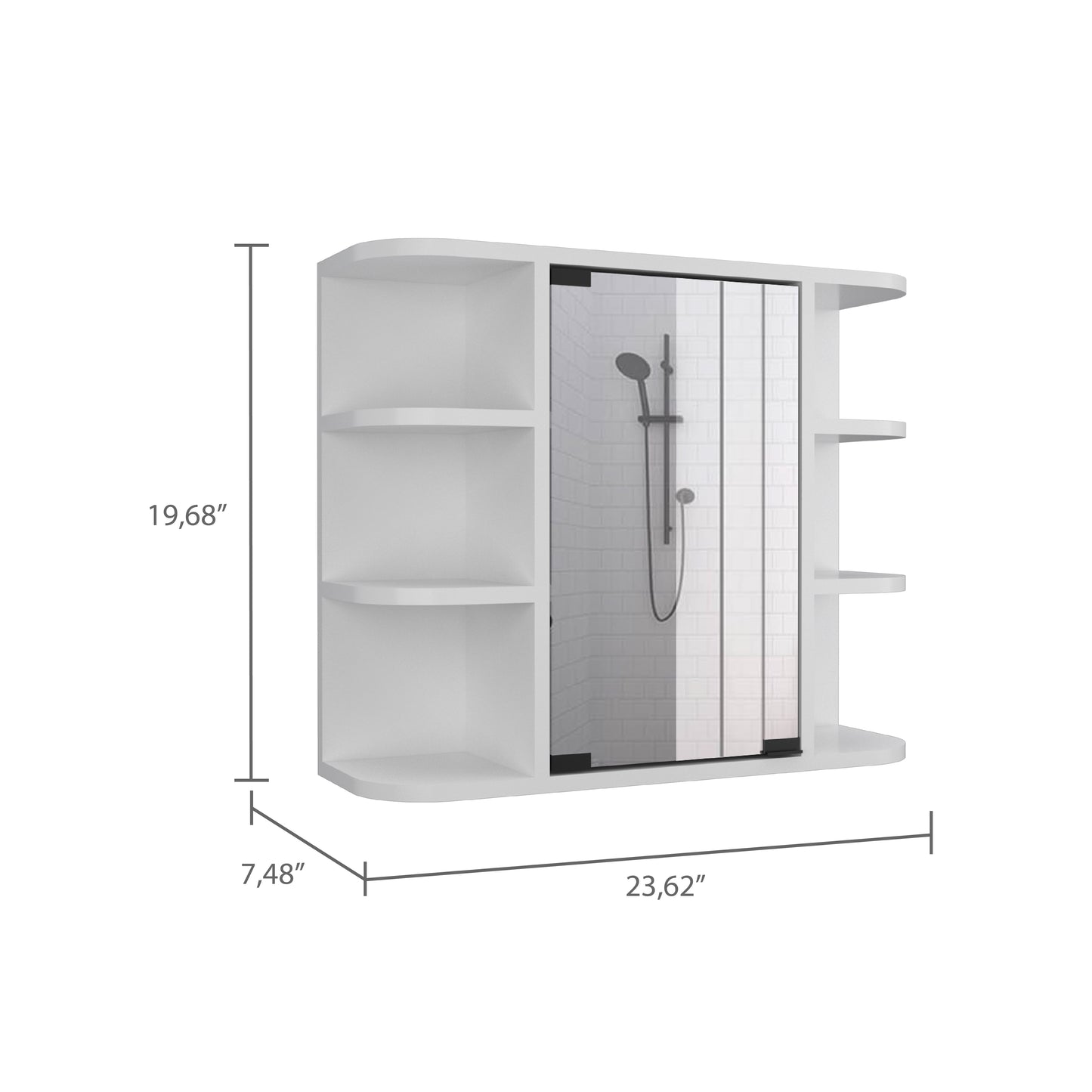 White Particle Board Bathroom Storage Cabinet for Vanity Upgrade