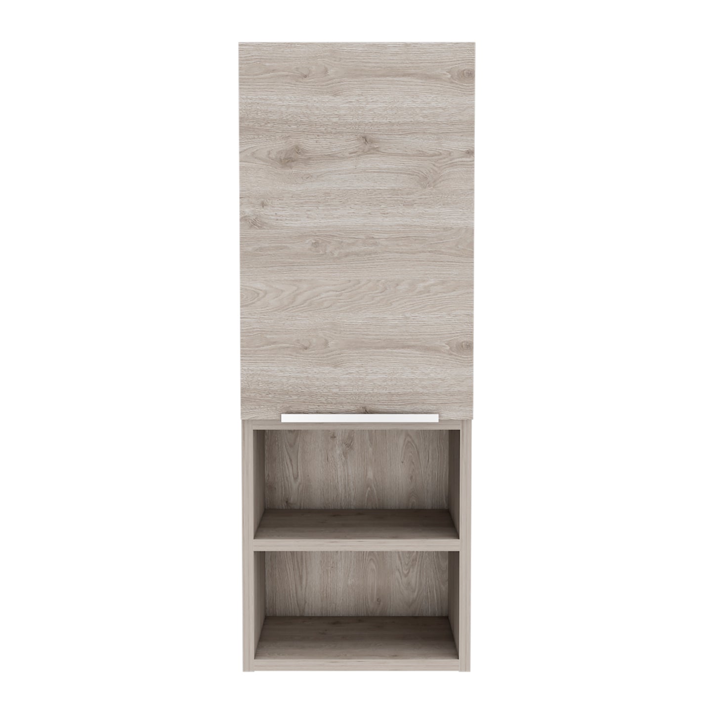 Light Gray 2-Shelf Bathroom Cabinet - Storage Solutions