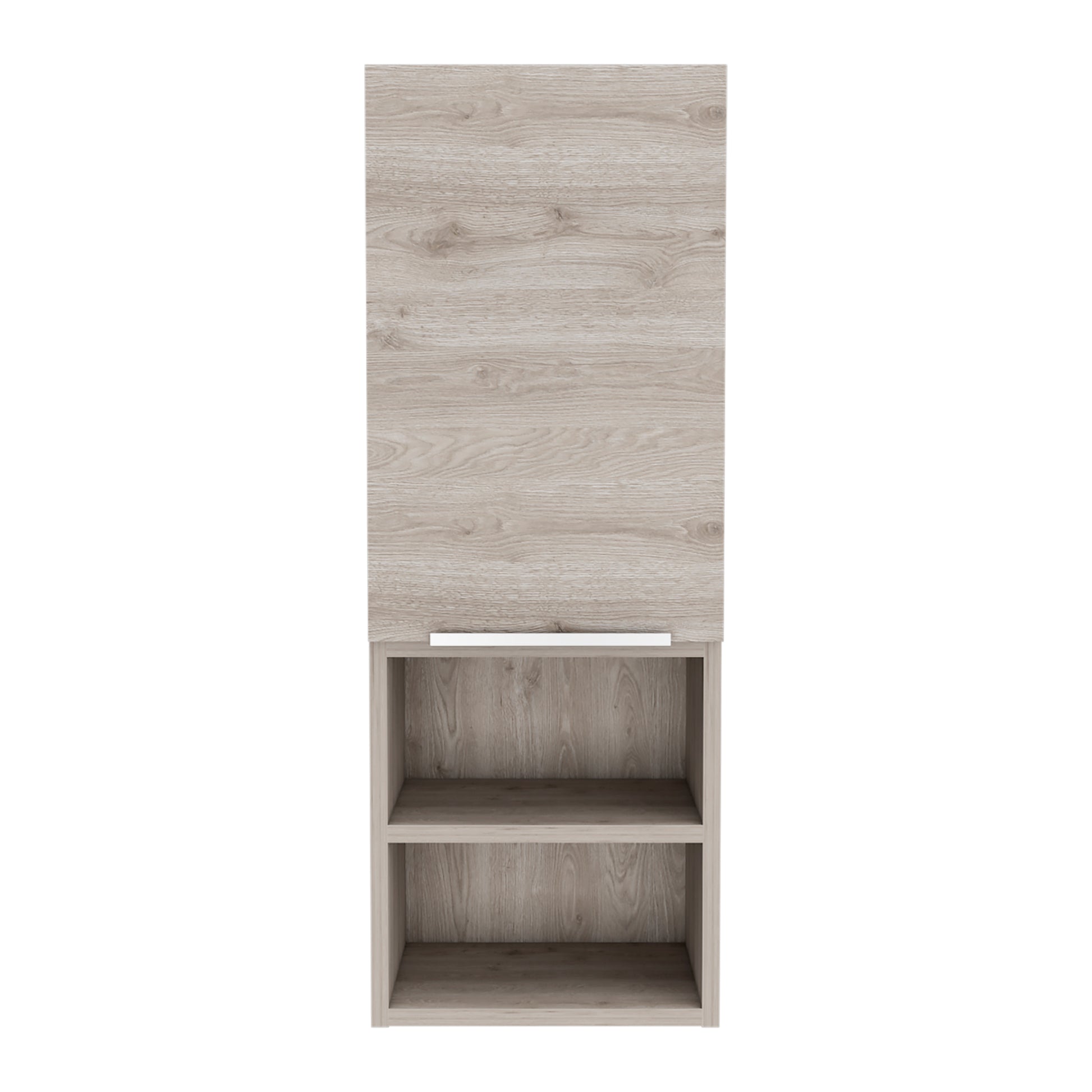 Light Gray 2-Shelf Bathroom Cabinet - Storage Solutions