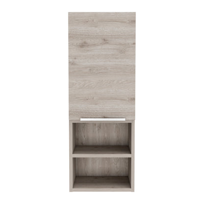 Light Gray 2-Shelf Bathroom Cabinet - Storage Solutions