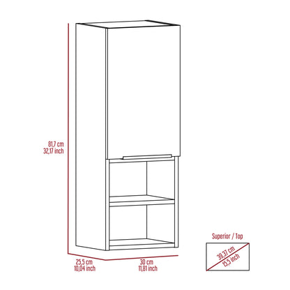 Light Gray 2-Shelf Bathroom Cabinet - Storage Solutions