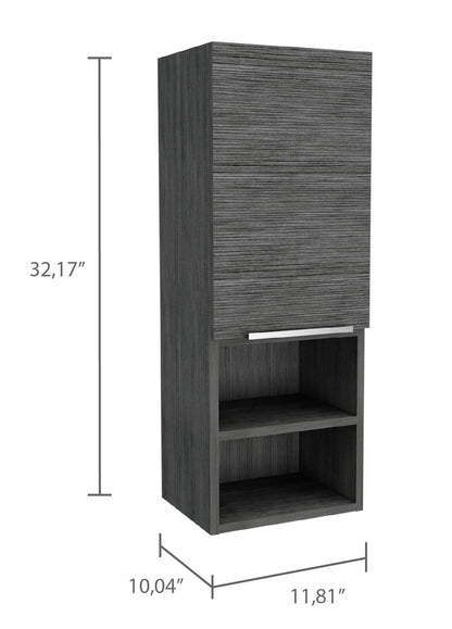 Gray 2 Shelf Bathroom Cabinet - Storage Solutions