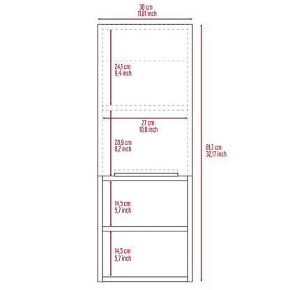 Gray 2 Shelf Bathroom Cabinet - Storage Solutions