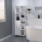 White 9-Shelf Linen Cabinet