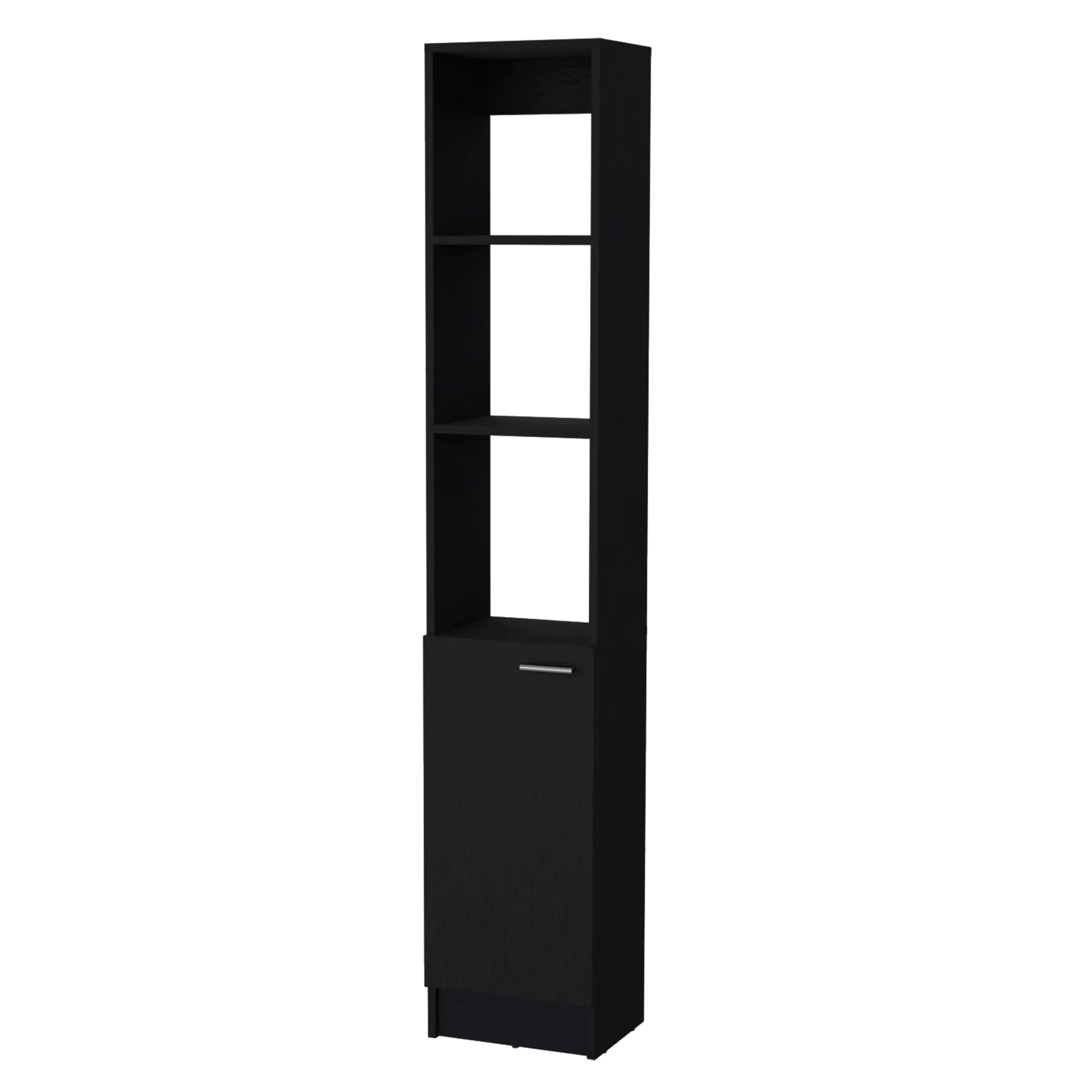 Wenge Linen Cabinet - Bathroom Storage with Shelves