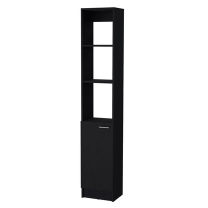 Wenge Linen Cabinet - Bathroom Storage with Shelves