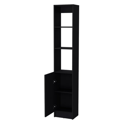 Wenge Linen Cabinet - Bathroom Storage with Shelves