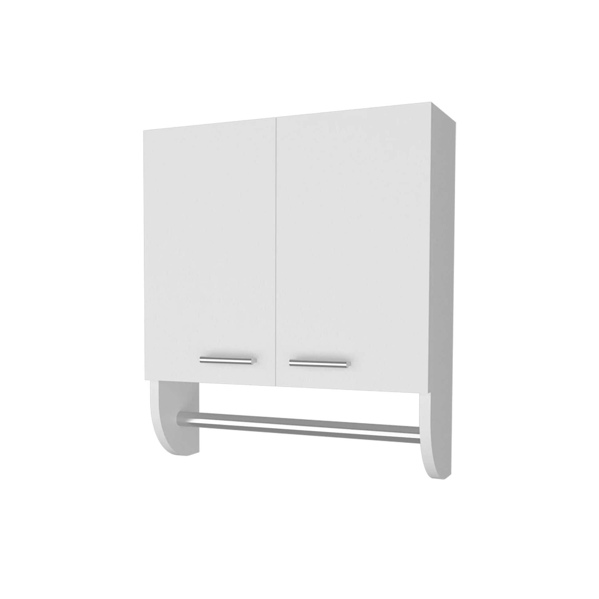 Wall Mounted White Bathroom Cabinet with 2 Doors