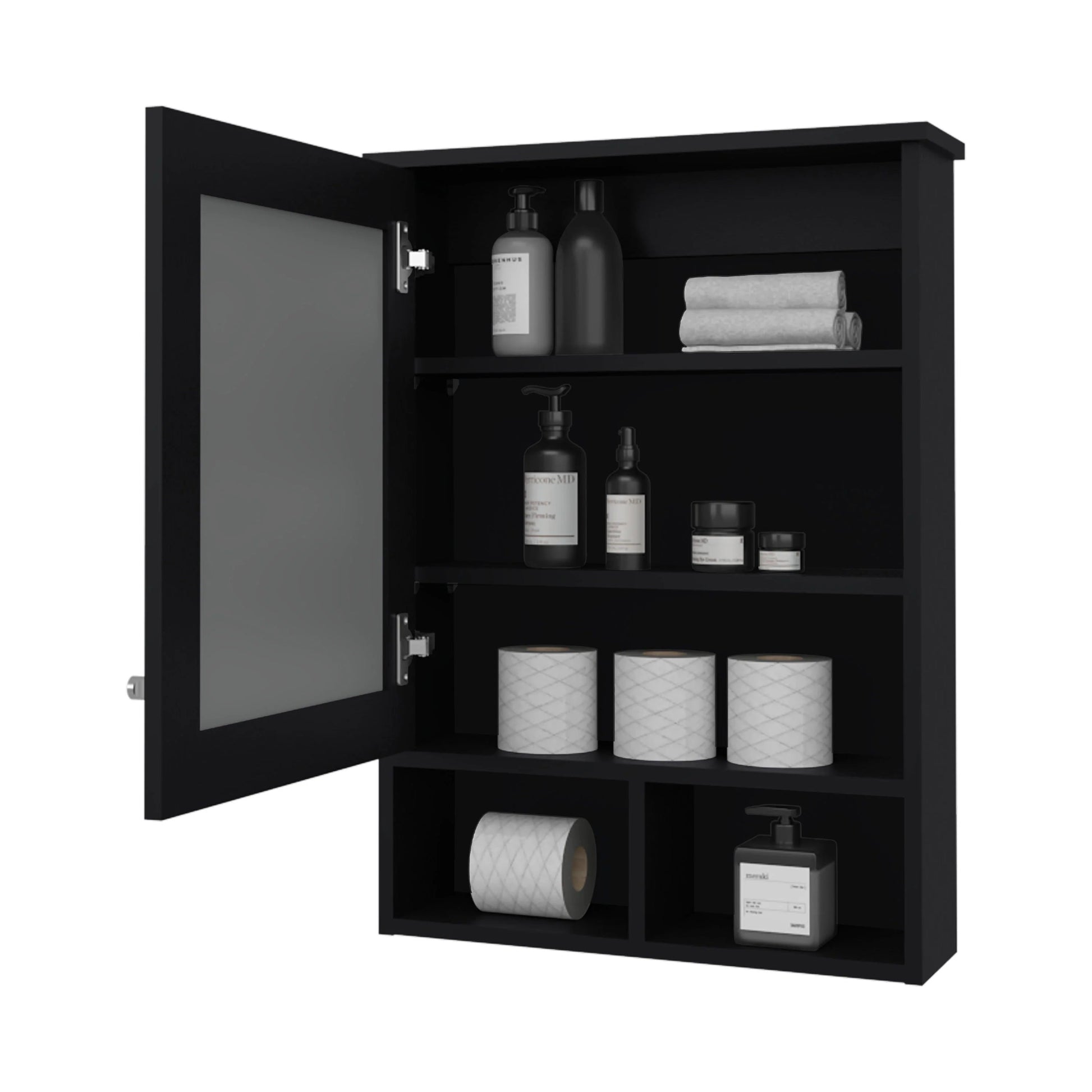 Wenge Bathroom Medicine Cabinet with Mirror