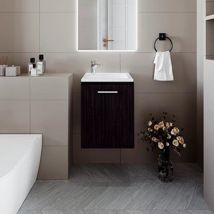 Wengue Bathroom Vanity with Integrated Sink