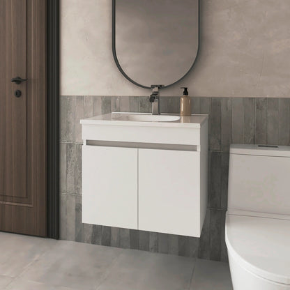 White Vanity with 2 Doors
