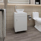 White Bathroom Vanity with Integrated Sink