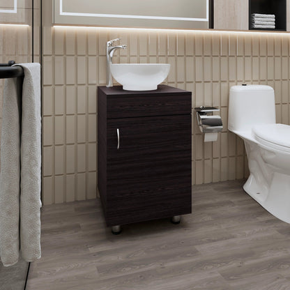 Wengue Bathroom Vanity with Integrated Sink