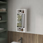 White Medicine Cabinet with Mirrored Door and Open Storage