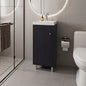 Wengue Bathroom Vanity with 1 Door and 2 Storage Shelf