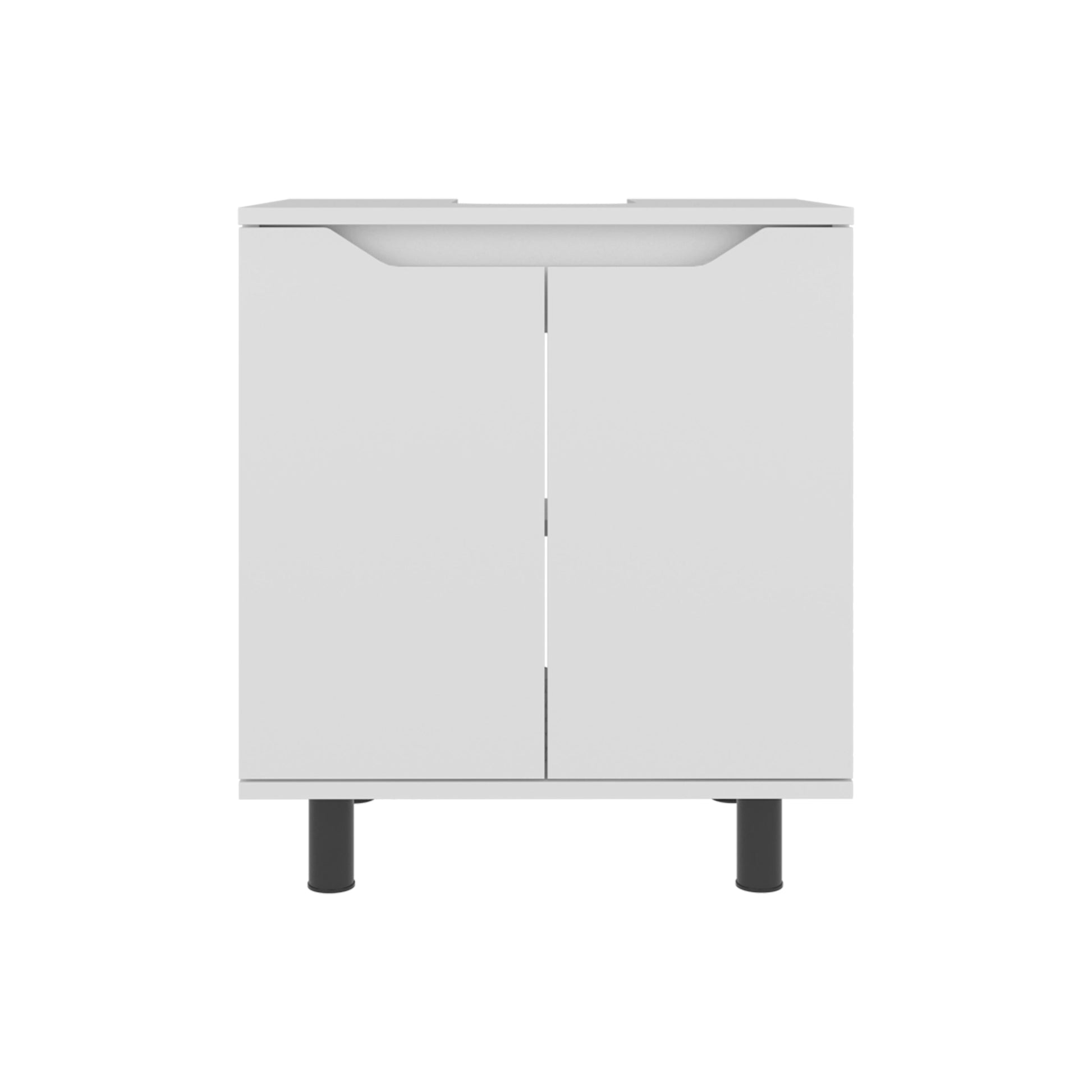 White Bathroom Vanity Cabinet for Pedestal Sink