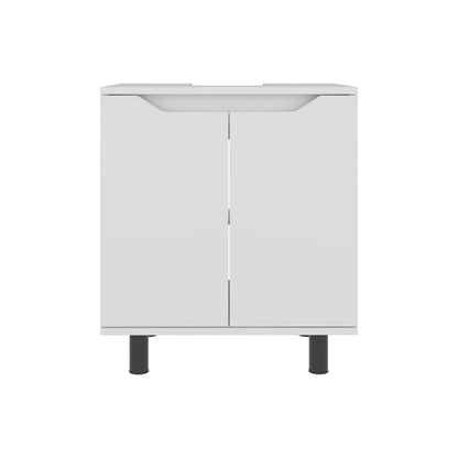 White Bathroom Vanity Cabinet for Pedestal Sink