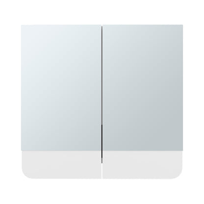 White 2-Door Medicine Cabinet with Three Spacious Shelf