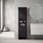 Wenge Tall Stylish Cabinet with Closed Compartments