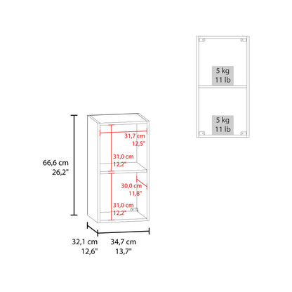 White Wall-Mounted Bathroom Cabinet - Hidden Storage