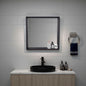 Wenge Wall Mounted Bathroom Mirror Cabinet with Storage