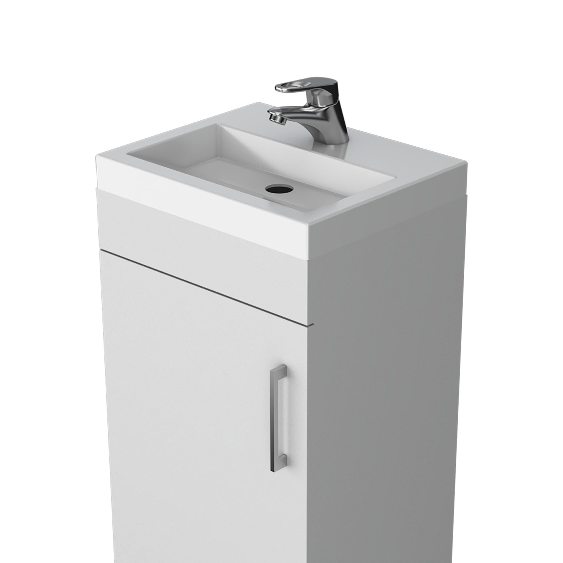 White 1-Door Vanity Sink - Bathroom Storage