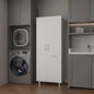 White 1-Drawer Modern Storage Cabinet with 2 Doors and Metal Legs