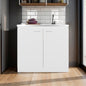 White Kitchen Storage Cabinet with 2 Doors and 3 Shelf