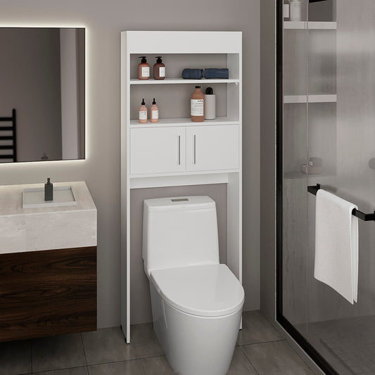 Madrid Over The Toilet Cabinet, Double Door, Two Shelves, White