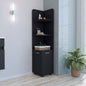 Malibu 62" Tall Double Door Corner Linen Cabinet with Four Shelves
