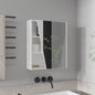 Quintana Wall-Mounted Mirror Medicine Cabinet With One Door And Four Open Compartments, White