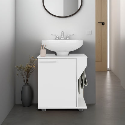 Phillips Under Sink Cabinet, Double Door Storage with Open Back for Pipes, Wide Unit, Freestanding Cabinet