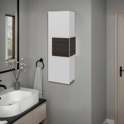 Vanguard Wall-Mounted Single Door Medicine Cabinet with 3 Interior Storage Shleves, Space-Saving Bathroom Storage Organizer with Concealed Shelving
