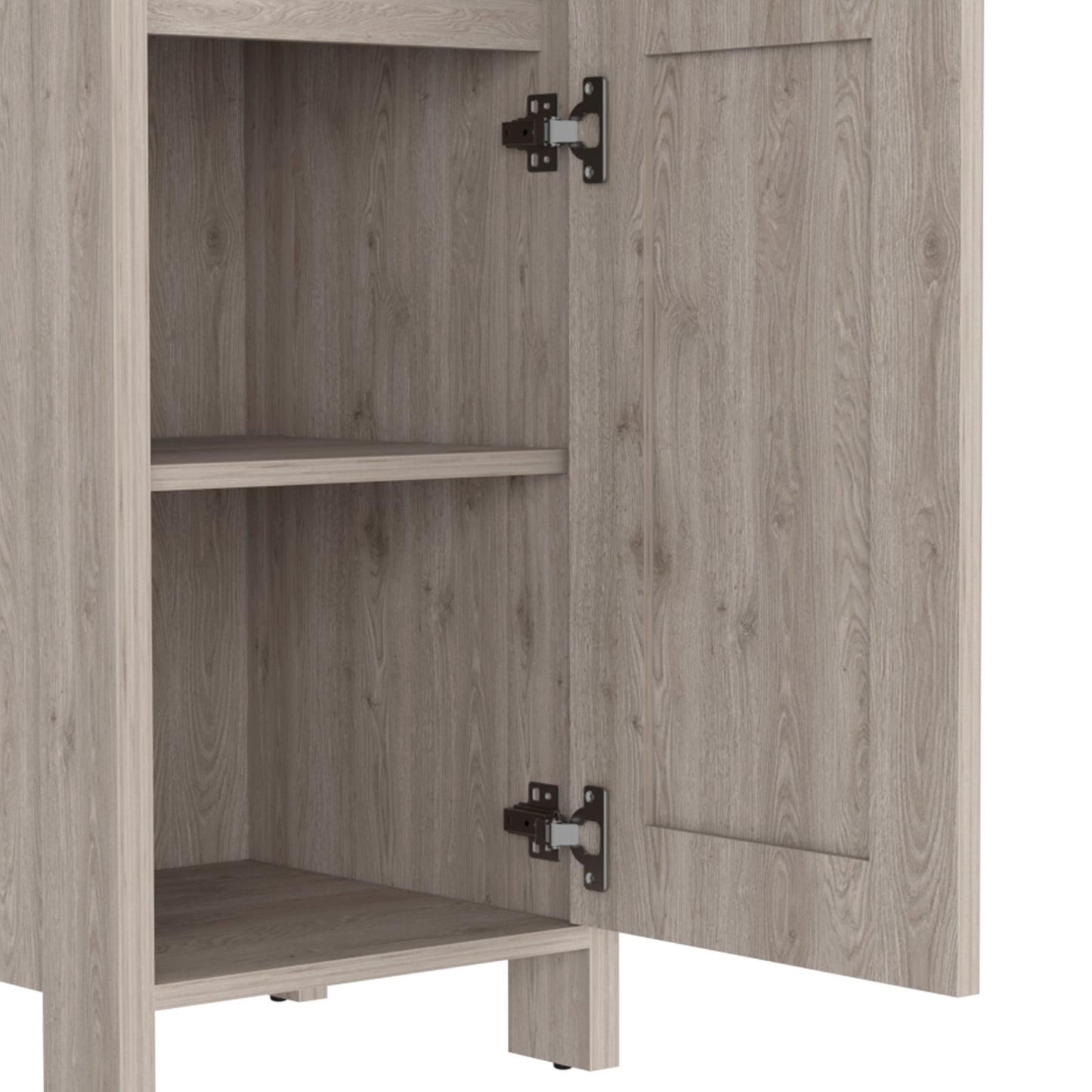 Light Gray Particle Board Bathroom Storage Cabinet for Renovations
