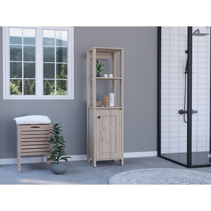 Light Gray Particle Board Bathroom Storage Cabinet for Renovations