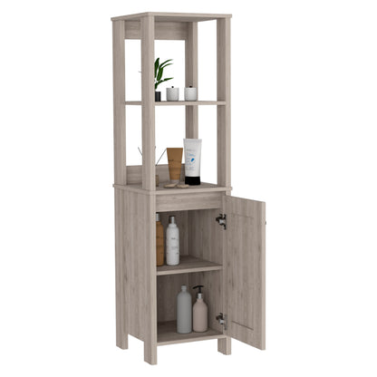Light Gray Particle Board Bathroom Storage Cabinet for Renovations